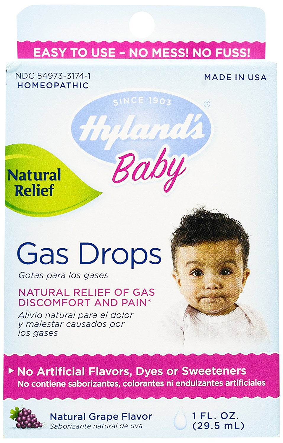 Hyland's Baby Gas Drops, Natural Relief of Gas and Pain