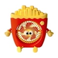 thumbnail image 2 of Mini ventilador de escritorio recargable por USB con formas de hamburguesa y papas fritas, velocidad ajustable, de plástico, para oficina, dormitorio, viajes y habitaciones infantiles., 2 of 6