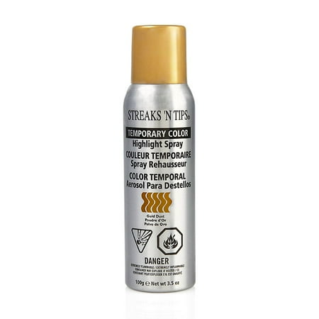 Highlight Spray - Streaks N Tips Temporary Color Highlight Spray Gold Dust