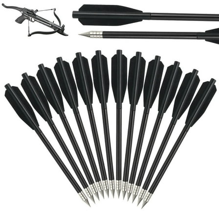 Cocobaby 12Pcs 6.25" Mini Crossbow Bolts Aluminium Crossbow Arrows for 50-80 LBS Pistol