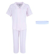 PJ Couture  Pink Stripe Pajama Capri Set (Women's)