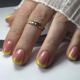thumbnail image 5 of Clearance Short Shiny Nails In Green French Nail Art Wearable Nails 24PSC, 5 of 5