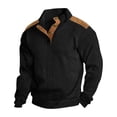 thumbnail image 2 of Sweatshirts for Men 2026 Fall Winter Long Sleeve Jacquard Casual Stand Collar Sweatshirt Mens Pullover Top, 2 of 9