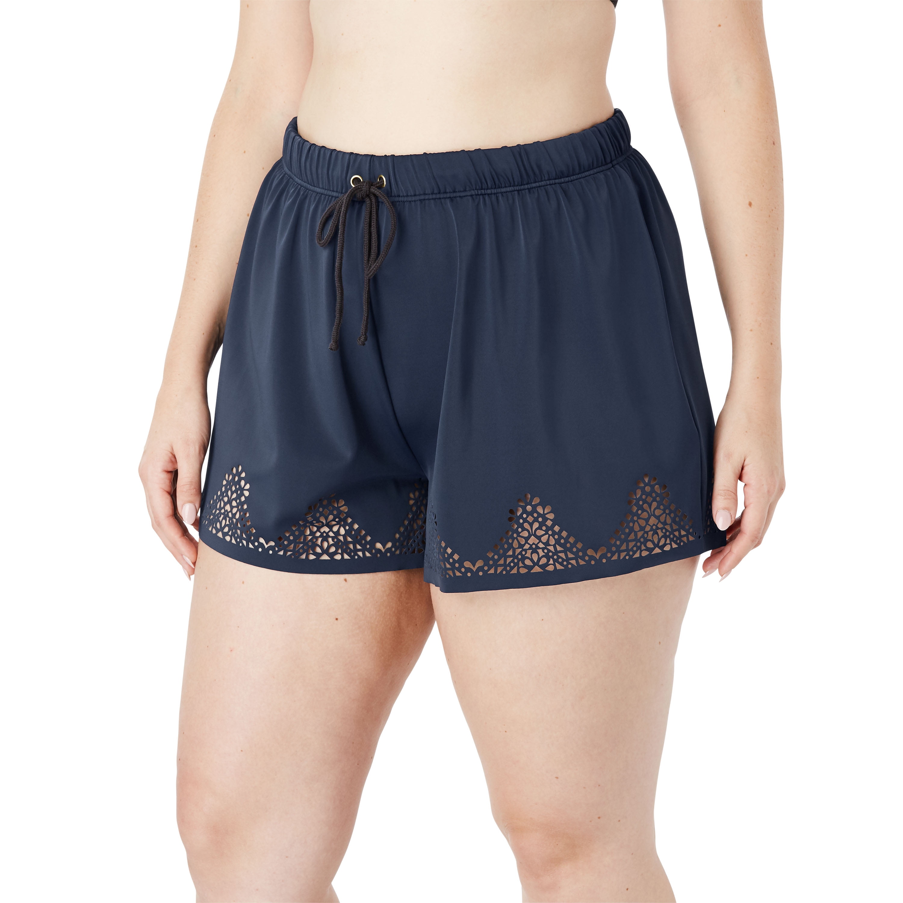 woman within swim shorts