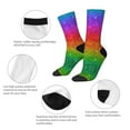 thumbnail image 4 of Bingfone Rainbow Glitter Print Compression Socks for Women and Men Long Socks for Running Athletic Cycling Nurse, 4 of 6