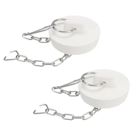 2Pcs Tub Stoppers, Rubber Bathtub Stoppers 39-41mm Kitchen Sink Drain Stopper, White
