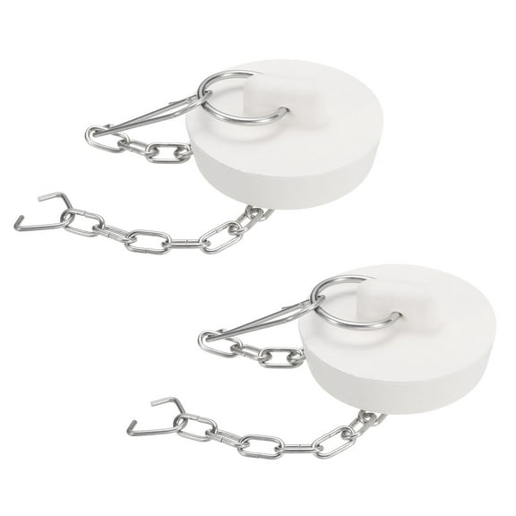 2Pcs Tub Stoppers, Rubber Bathtub Stoppers 39-41mm Kitchen Sink Drain Stopper, White