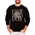 thumbnail image 3 of Game Day Camo Football Crewneck Sweatshirt for Men and Women, Black Sweatshirt, S, 3 of 8
