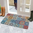 thumbnail image 5 of Boho Retro Brown Diamond Pattern (7) Welcome Doormat for Indoor/Outdoor Entrance Boho Retro Brown Diamond Pattern (7) Decoration Door Mat Kitchen Door Mat Bedroom Doormat 17x30 Inch, 5 of 6