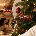 thumbnail image 4 of Iron Rocking Horse Christmas Ornament, Vintage Metal Hanging Pendant, Festive Craft Decor for Xmas Tree Wall Wreath Window Home Indoor Holiday Party Display, 4 of 7