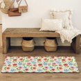 thumbnail image 4 of Pioneer Flower Floral Print Pattern Bathroom Rugs Mat, Non Slip Microfiber Bathroom Rug with Rubber Backing, Soft Mats for Bathroom Floor Tub Shower, 17"x47", 4 of 5