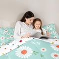 thumbnail image 5 of Feelyou Daisy Groovy Flower Twin Comforter Sets, Cute Cartoon Bedding Set, 2-Piece, 5 of 8
