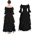 thumbnail image 6 of Renaissance Costume Women, Renaissance Dress, Medieval Dress for Women, Fairy Dress, Victorian Dress Renaissance Costume Women Gothic Witch Dress Medieval Wedding Dress, Black L, 6 of 8