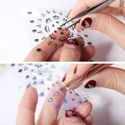 3D Flower Nail Stickers,Topboutique 90 Sheets 3D Design Nail Art Stickers 3D Design Tip Stickers Nail Art Stickers Decals Nails Decorations Tips,Mixed Color