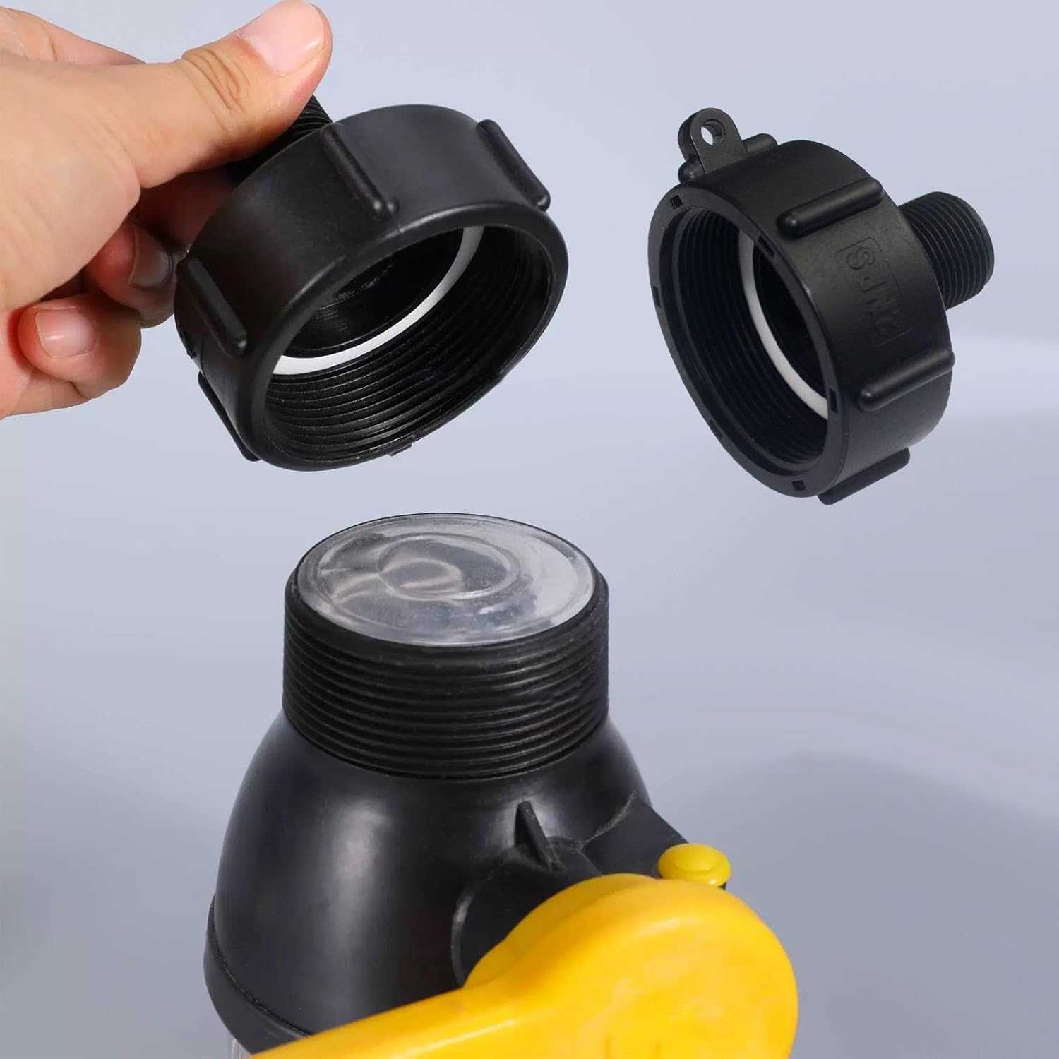 MKEUDQ-2 Packs 275 330 IBC Tote Adapter IBC Drain Adapter Water Hose Male Adapter 2" Fine Thread X 3/4" Male G Hose Garden Hose Drain Plug Connector for Garden Hose