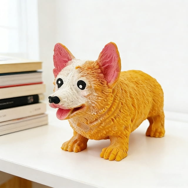 Cute Corgi Dog Toy Stretchable Stress Relief Fidget Toy Soft Toy For Kids And Adults Anxiety Relief