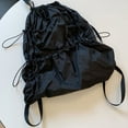 thumbnail image 4 of Casual Daypack Drawstring Shoulder Bag Lightweight Nylon Knapsack (White), 4 of 8
