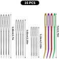 thumbnail image 2 of 16pcs Large Eye Blunt Needles, Stainless Steel Yarn Knitting Needles Sewing Needles Big Eye Darning Needle Wool Needle Hand Sewing Knitting Needles Tapestry Needle for Sewing Up Crochet, 2 of 5