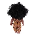 thumbnail image 3 of 3x Muñeca afroamericana pulgadas, figuras de niña negra con banda para cabeza, mamelucos naranjas, muñecas de juguete para Zulema Muñeca de niña de la vida real, 3 of 8