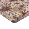 thumbnail image 4 of Ambesonne Poppy Fitted Sheet, Garden Themed Vintage Floral, King Size, Blush Yellow Green, 4 of 5