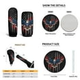 thumbnail image 6 of Yuyamidu American Flag Car Seat Cover Set of 15 Eagle Car Floor Mats Steering Wheel Cover Seat Belt Pads Cup Holder Handbrake Cover Gear Shift Cover, 4th of July Decor, 6 of 6