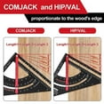 thumbnail image 3 of 7inch Carpentry Triangle Ruler Adjustable Carpenter Layout Square Woodworking Tools, 3 of 8