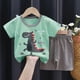 thumbnail image 1 of Conjuntos de blusas y camisas de cuello redondo y manga corta de verano para niños Conjunto de ropa para el hogar de manga corta con cuello redondo fino Conjunto de dos piezas Camiseta estampada linda, 1 of 5