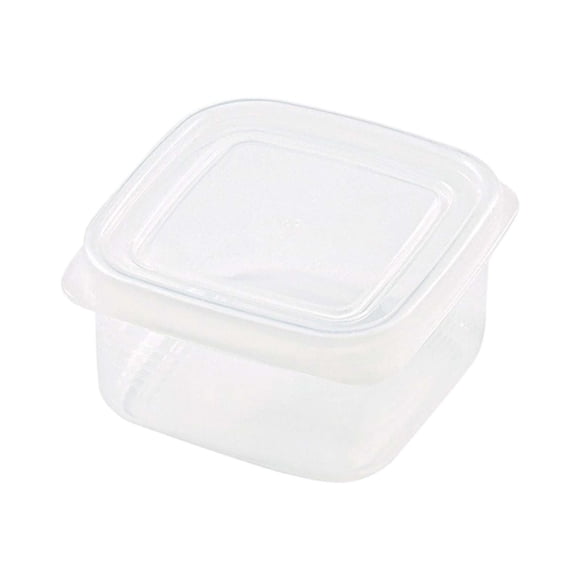 Caja de Almacenamiento de Congelación de Plástico con Tapa, 8.3x8.3x4.6cm Grado Alimentario para la Carne Vegetales Frutas Snacks en el Dormitorio Del Gabinete de la Nevera Rv, Hermético a Prueba de F