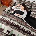 thumbnail image 5 of Homewish Wildlife Deer Bear Twin Bedding Sets 7-Piece, Rustic Farmhouse Animal Bedding Comforter Set, Western Tribal Aztec Reversible Sheet Sets, Ultra Soft Bedroom Decor, 5 of 8