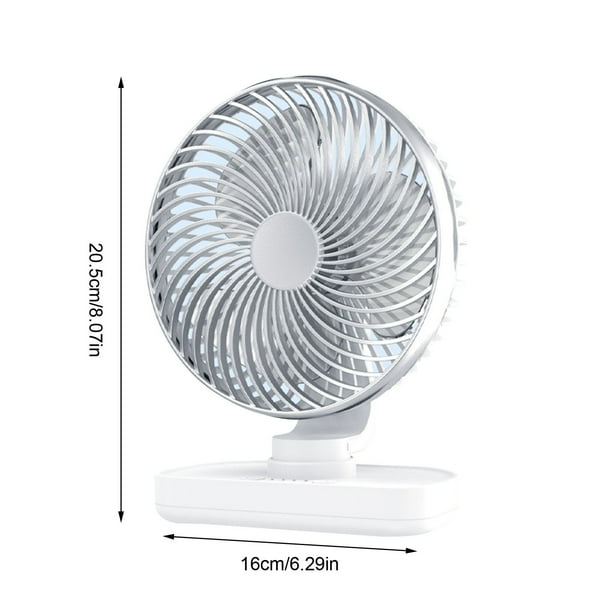 El Lugar Tranquilo,Ventilador Usb de Escritorio Silencioso Ajustable de 4 Velocidades para Estudio de Dormitorio de Oficina,Ventilador Oscilante Portátil con Larga Vida Útil de la Batería,Cable Usb a