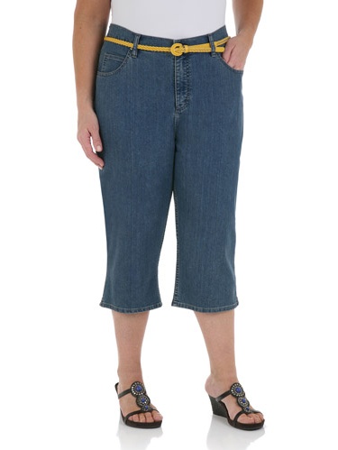 Classic Belted 5-Pocket Capris 