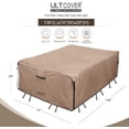 thumbnail image 4 of ULTCOVER Funda rectangular para mesa de patio resistente – Lona resistente 600D impermeable para mesa de comedor y sillas de exterior, funda para muebles de uso general, tamaño 136 pulgadas de largo x, 4 of 4