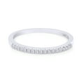 thumbnail image 4 of 1/12 CT Round Cut Natural White Diamond Half Eternity Stackable Ring For Women In 10K Solid White Gold (Color: I-J, Clarity: I2-I3, 0.08 Cttw) -4.5, 4 of 6