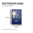 thumbnail image 4 of London Health Products Mens Restroom Sign - ADA Compliant - Blue & White - Includes Adhesive Tape and Instructions (1), 4 of 5