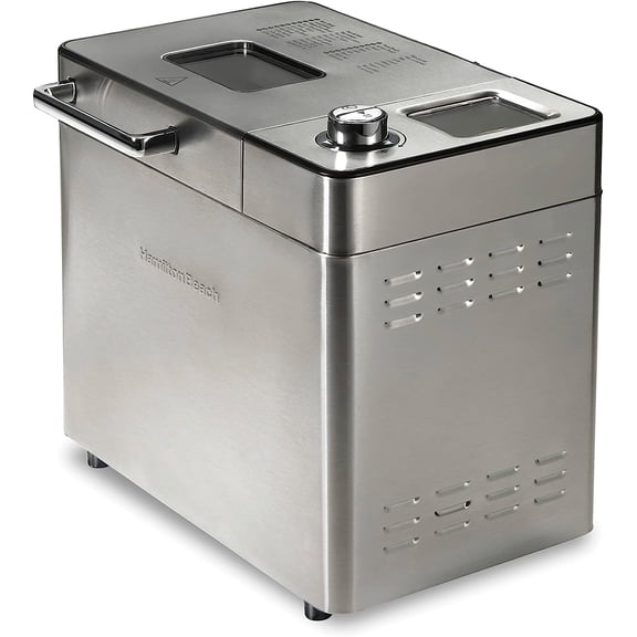 Premium Dough & Bread Maker Machine with Auto Fruit and Nut Dispenser, 2 lb. Loaf Capacity, 21 Programmable Settings Includes Gluten Free Keto, Stainless Steel