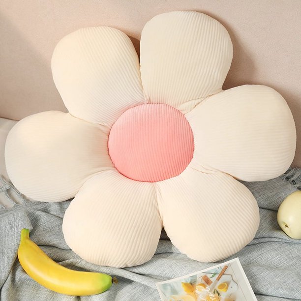 Cojín de asiento con almohada de flores para el suelo, bonita decoración de habitación para niñas, adolescentes, preadolescentes y niños pequeños, almohada de flores para leer y descansar, almohada cómoda para niños Sailing Electrónica