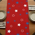 thumbnail image 5 of Table Runners 90 Inches Long Dress Scarves, Independence Day Farmhouse Coffee/Dining/Kitchen Table Runner for Living Room, 4th of July Red Striped Stars Patriotic 13x90 Inch, 5 of 9