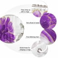 thumbnail image 6 of Purple Gold Waterproof Fabric Shower Curtain,Abstract Flower Ombre Aesthetics Paint Waterproof Fabric Shower Curtain for Bathroom Curtains Bathtubs Hotel Shower Curtains with 12 Hooks Standard 66x72, 6 of 8