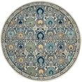 thumbnail image 3 of SAFAVIEH Evoke Milica Floral Bordered Area Rug, Ivory/Grey, 6'7" x 6'7" Round, 3 of 6