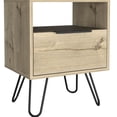 thumbnail image 5 of 13.7 in Deep, Light Oak Finish - One Open Shelf Function - Nightstand for Reading - Store Books Conveniently, 5 of 5