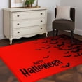 thumbnail image 3 of Halloween Area Rugs 2.7'x5', Washable Small Throw Rugs for Kitchen Bedroom, Fall Horror Spooky Bats Gradient Black Red Indoor Outdoor Rug Non-Slip Low Pile Carpet Runner Reversible Floor Mats, 3 of 8