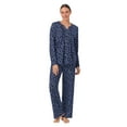 thumbnail image 6 of Aria Brushed Jersey Knit Long Sleeve Split Neck Pajama Set with Pockets, Sizes XS-5X, 6 of 6