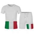 thumbnail image 3 of Afdoent Men's 2 Piece Short Set Mens 2 Piece Sports Jogging Suit Comfortable Sports Men's Short Sleeved T Shirt + Shorts Vacation Beach Casual, 3 of 6