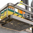 thumbnail image 3 of Soporte para esponja sobre el grifo Organizador para fregadero de cocina, rejilla de drenaje colgante desmontable de aluminio espacial con gancho plateado, 3 of 4