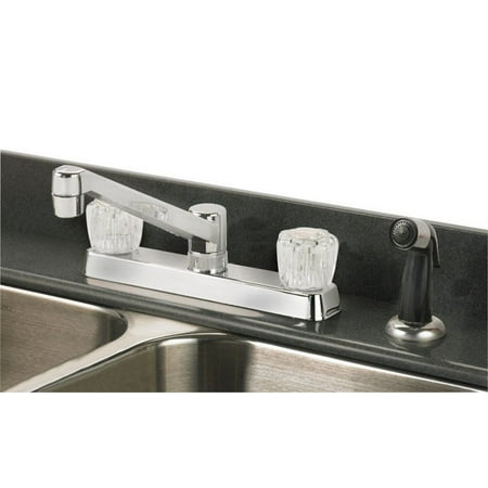 UPC 843518000021 product image for Home Plus Non-Metallic Kitchen Faucet Two Handle Chrome Finish | upcitemdb.com