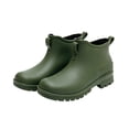 thumbnail image 5 of Women’s Flat Heel Waterproof PVC Ankle Rain Boots, Non-Slip Slip On Short Rubber Footwear for Garden, Kitchen & Outdoor Working Green 8.5, 5 of 7