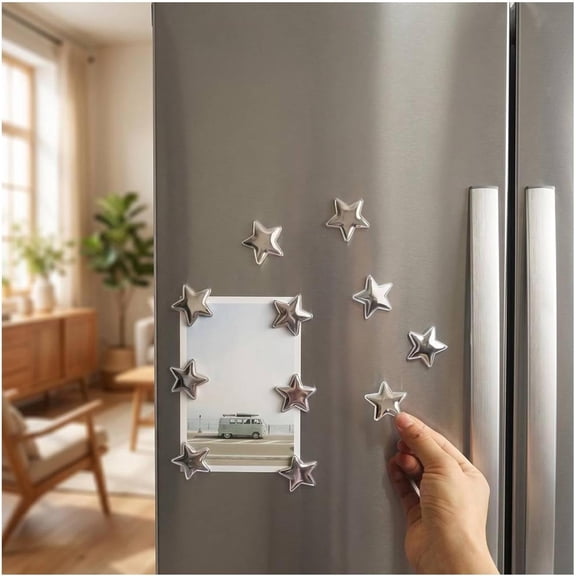 10Pcs Star Magnets for Fridge, Colorful Star Shaped Refrigerator Magnets for Whiteboard, Locker, Dishwasher and Office, Decorative Magnetic Push Pins for Home, School and Classroom