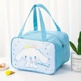 thumbnail image 2 of WDAIDJ Kuromi Cinnamoroll Lunch Bag, Portable Lunch Box Storage Bag, Foldable Insulated Cooler Handbag,Perfect For Office School Picnic, 2 of 10