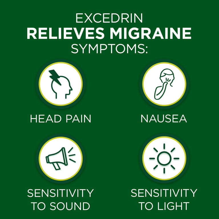 Excedrin Migraine Relief Medicine Caplets 100 Count — Mountainside Medical  Equipment