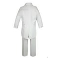 thumbnail image 5 of Infant Toddler Boys Baptism Formal Bow tie Tuxedo Suit Stole White size S - 20, 5 of 6